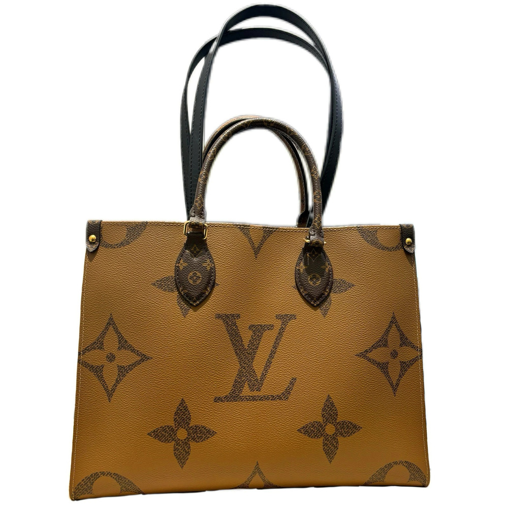 LOUIS VUITTON On The Go bag Monogram Giant Reverse Handbag Canvas Brown